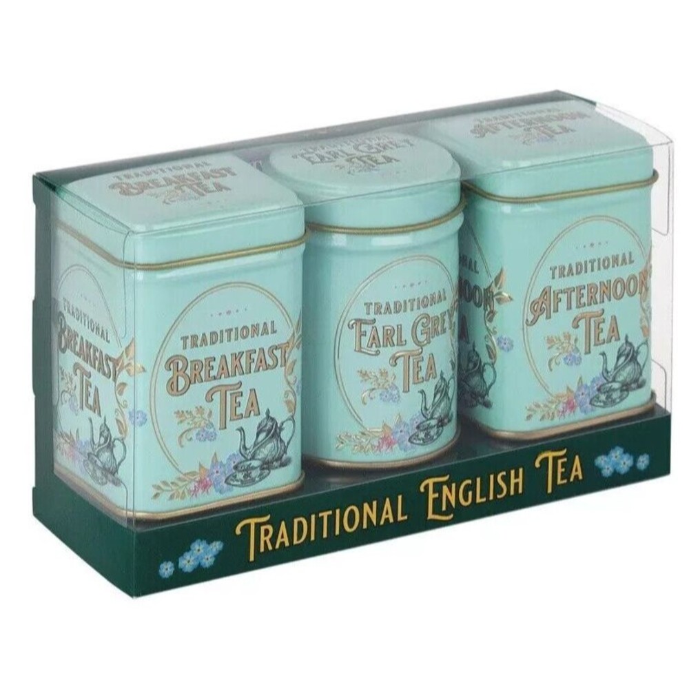 New English Tea Loose Leaf Vintage Victorian Mini Tins 3-pk 2.4oz each Gift NEW